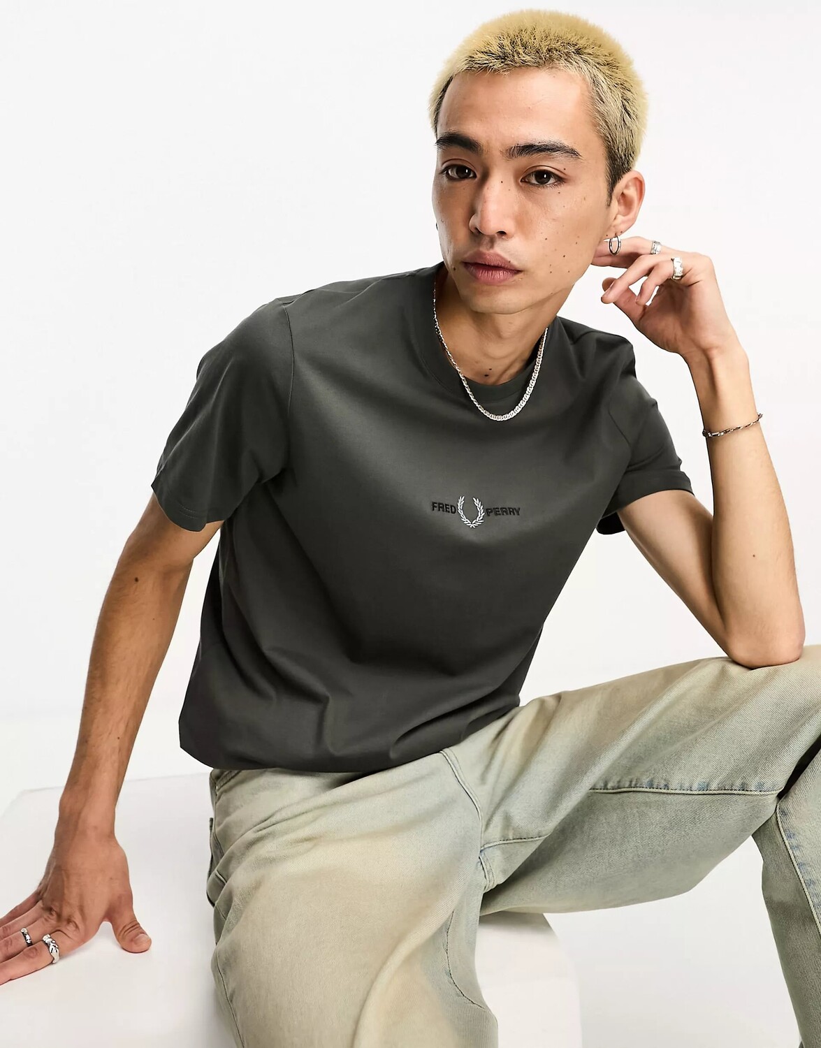 

Футболка Fred Perry Embroidered, темно-зеленый