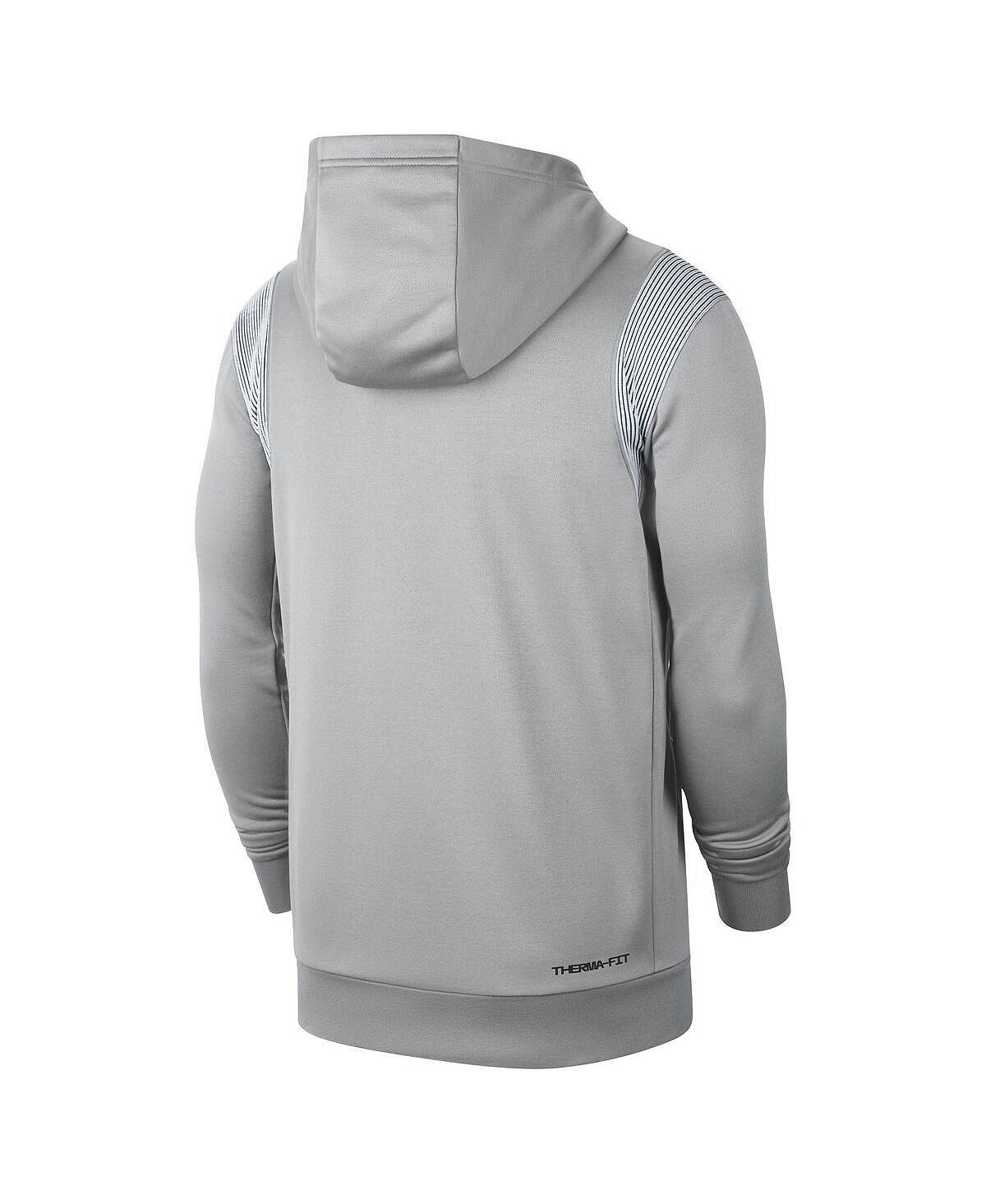 Мужская серая толстовка с капюшоном michigan state spartans 2022 game day  sideline performance pullover Nike, серый