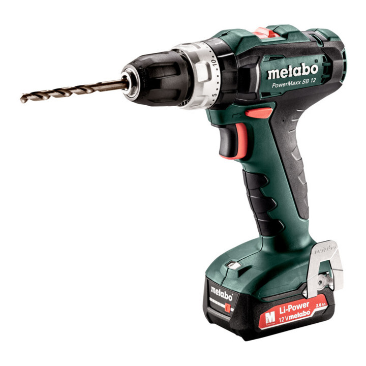 

Аккумуляторная ударная дрель Metabo PowerMaxx SB 12 metaBOX 118; 12В 2x2Ач литий-ионный + SC 30