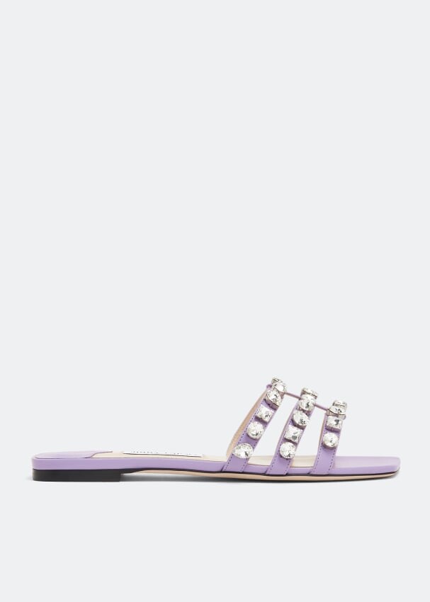 

Сандалии JIMMY CHOO Hazal flat sandals, фиолетовый