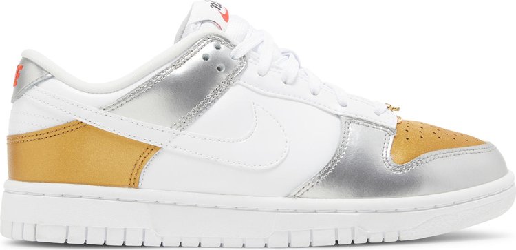 

Кроссовки Nike Wmns Dunk Low SE 'Silver Gold Metallic', белый