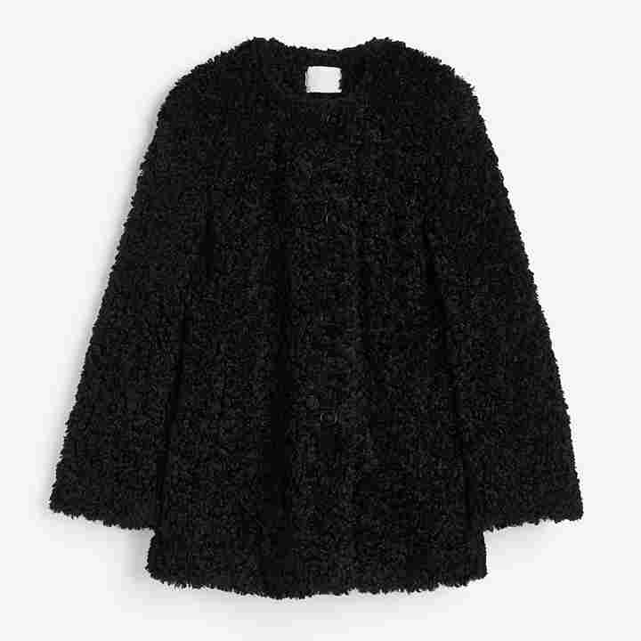 

Куртка H&M Teddy Fleece, черный