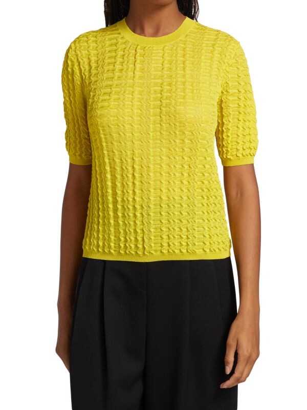 

Текстурированный топ jane Dries Van Noten Yellow