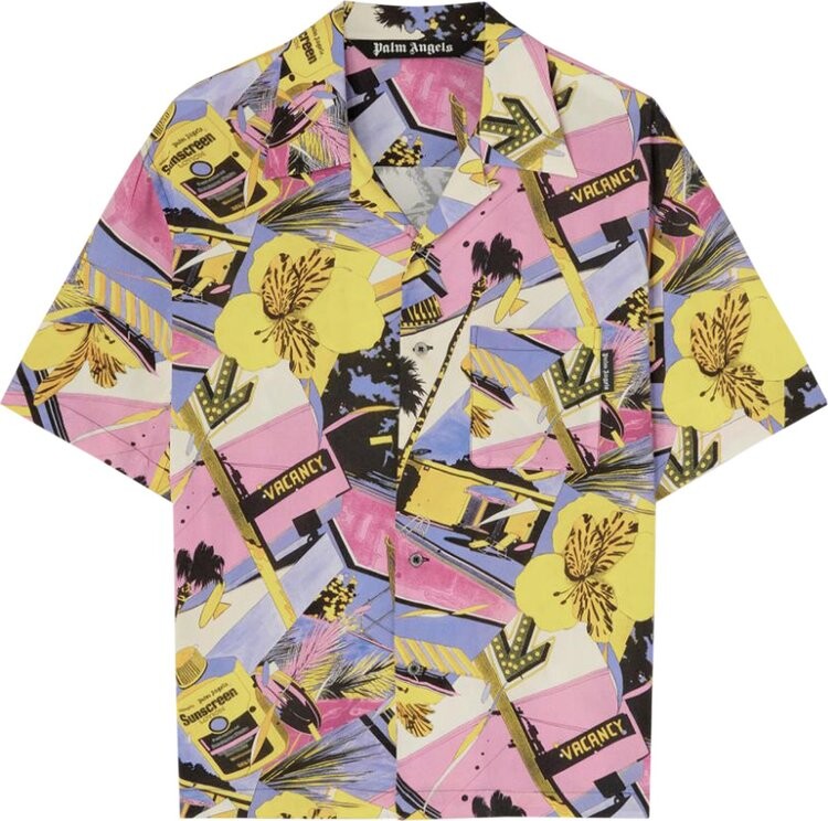 

Рубашка Palm Angels Graphic Print Bowling Shirt 'Multicolor', разноцветный