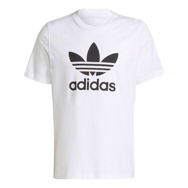 Футболка Adidas originals Adicolor Classics Large Logo Printing Sports Round Neck Short Sleeve White, Белый цена и фото