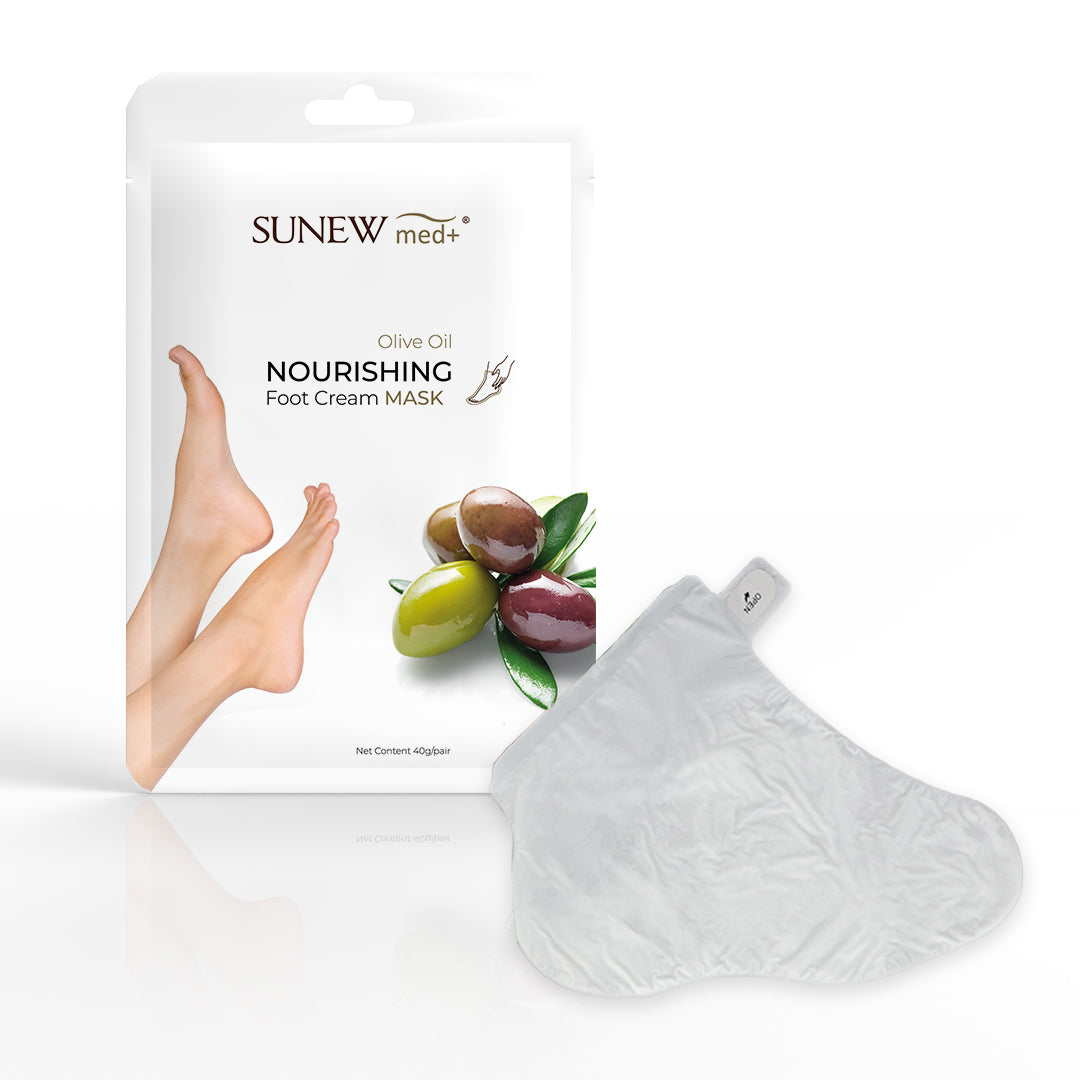 SunewMed+ Питательная крем-маска для ног омолаживающая маска для ног в виде носков Оливковое масло