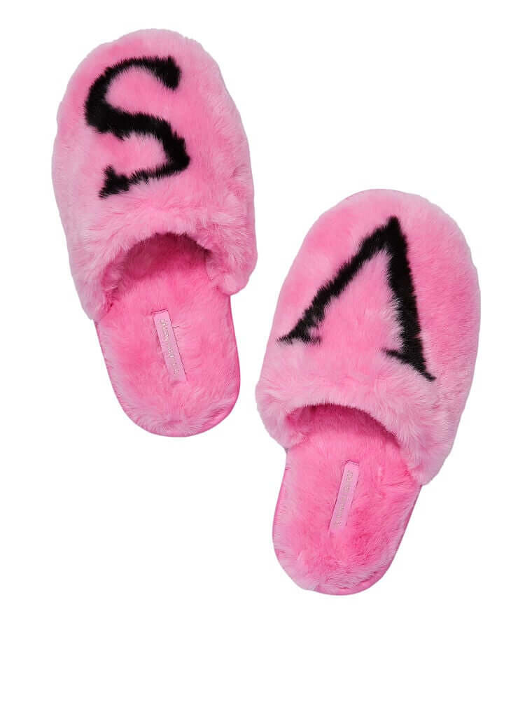 

Тапочки Victoria's Secret Closed Toe Faux Fur, ярко-розовый