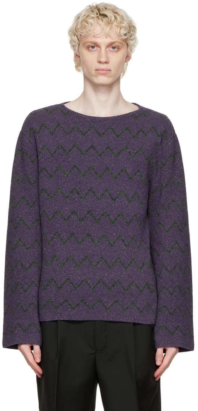 

Фиолетовый шерстяной свитер Acne Studios