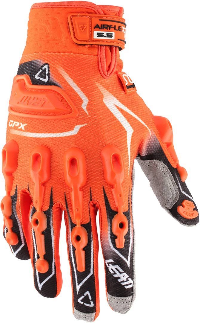 цена Перчатки Leatt GPX 5.5 Lite, оранжево-черно-белые