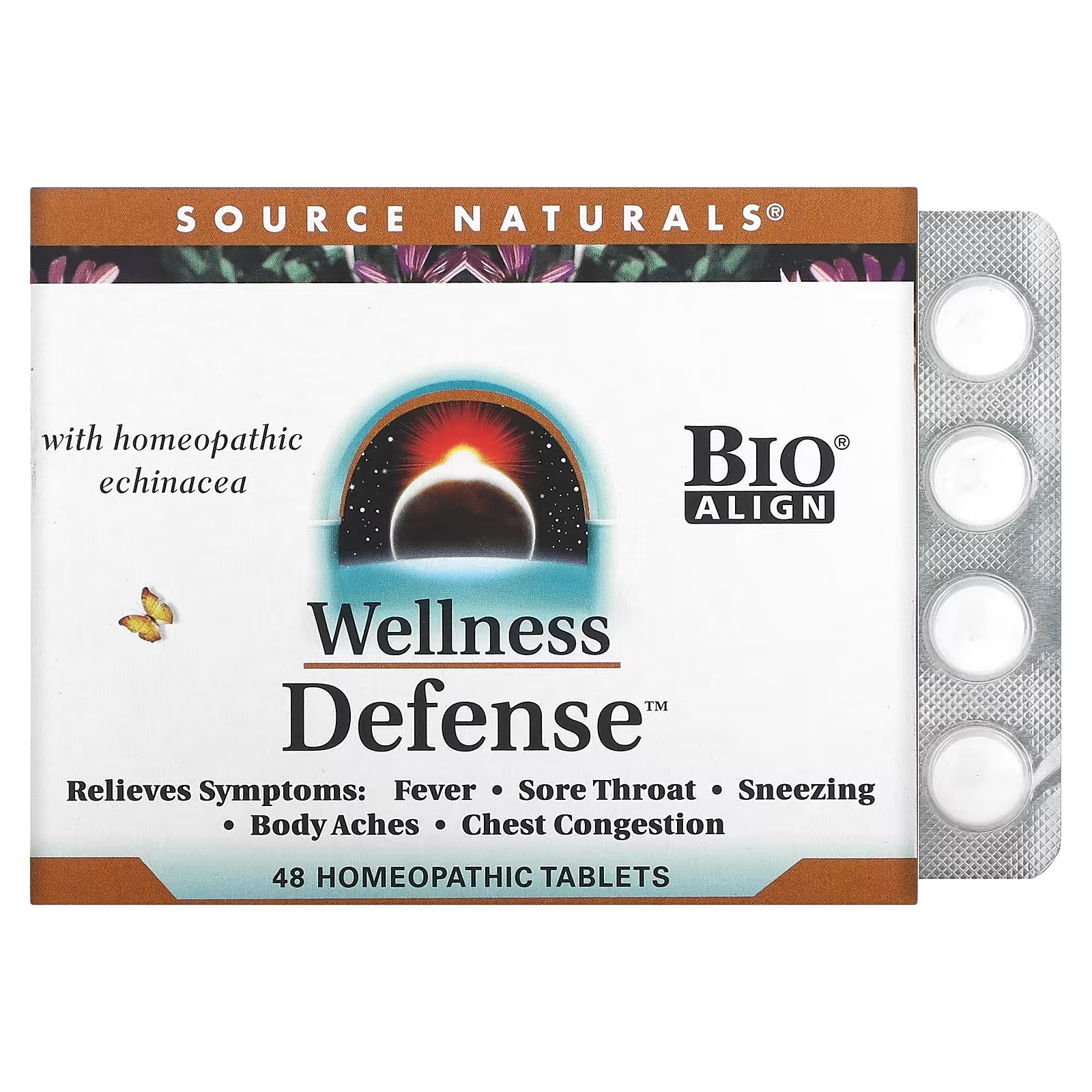 Source Naturals Wellness Cold & Flu средство против простуды и гриппа, 48 таблеток - фото