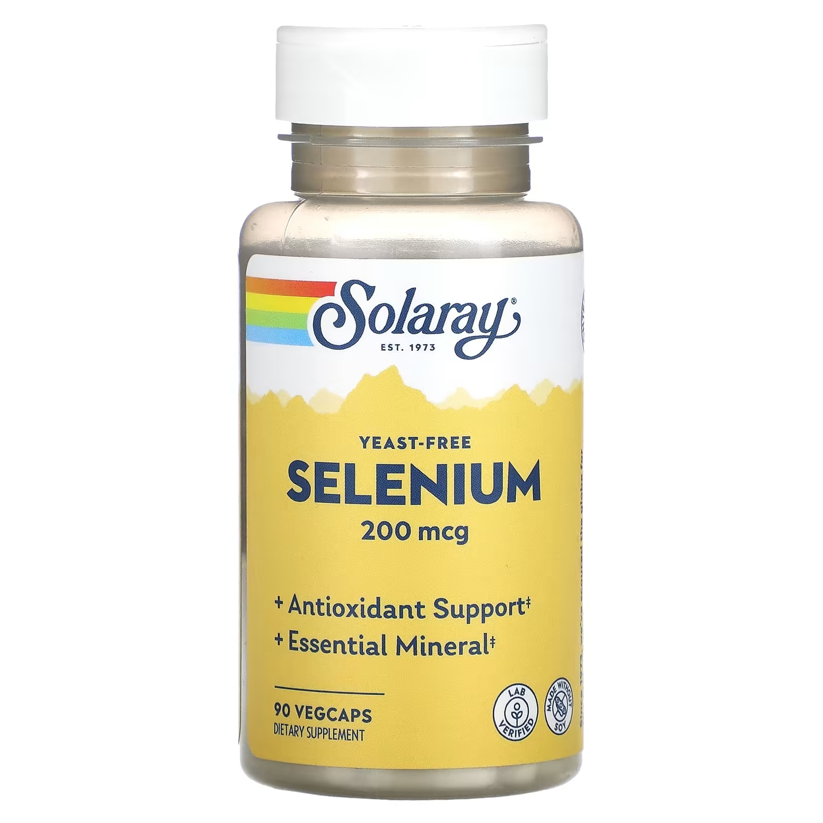 Solaray Селен 200 мкг, 90 растительных капсул ecomax витамины селен 200 мкг цинк 90 капсул
