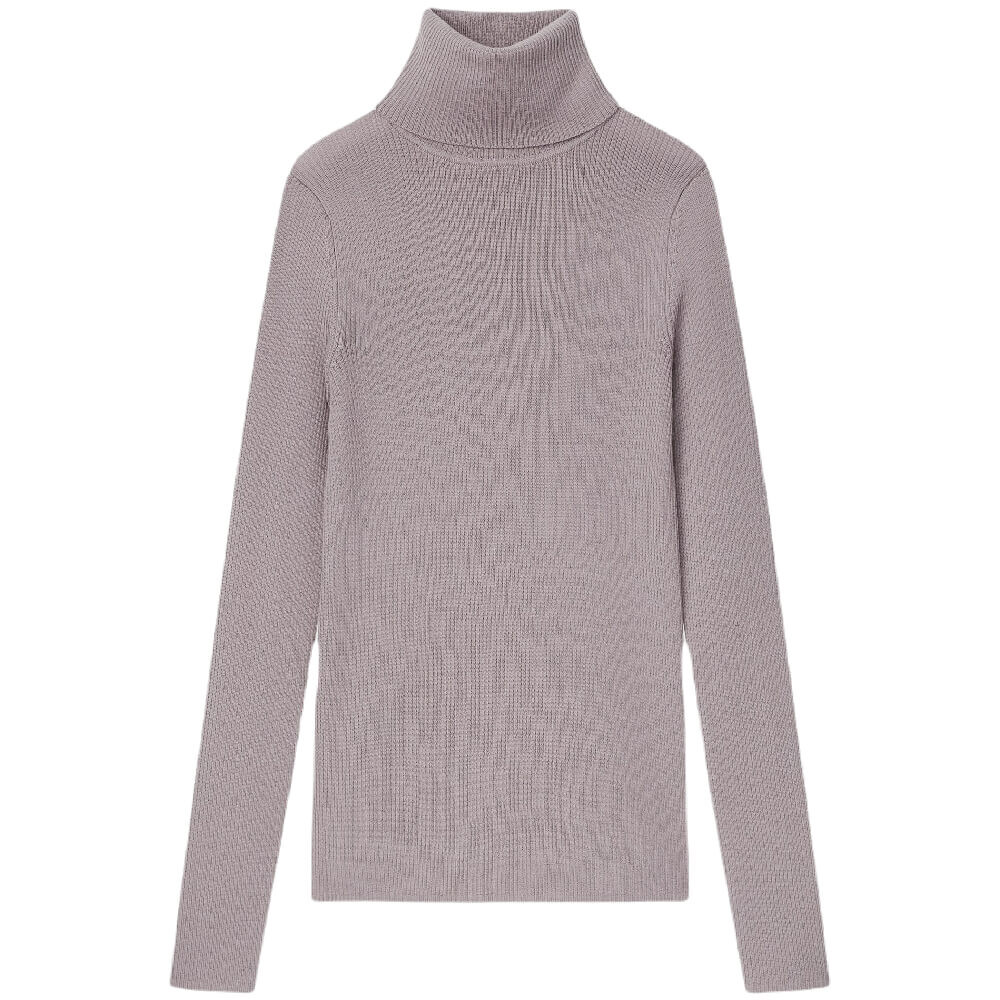 

Джемпер Uniqlo Extra Fine Merino Ribbed Turtleneck, бежевый