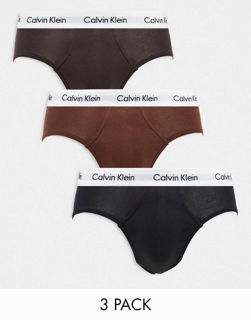 

Разноцветные хлопковые эластичные трусы Calvin Klein (3 шт.)