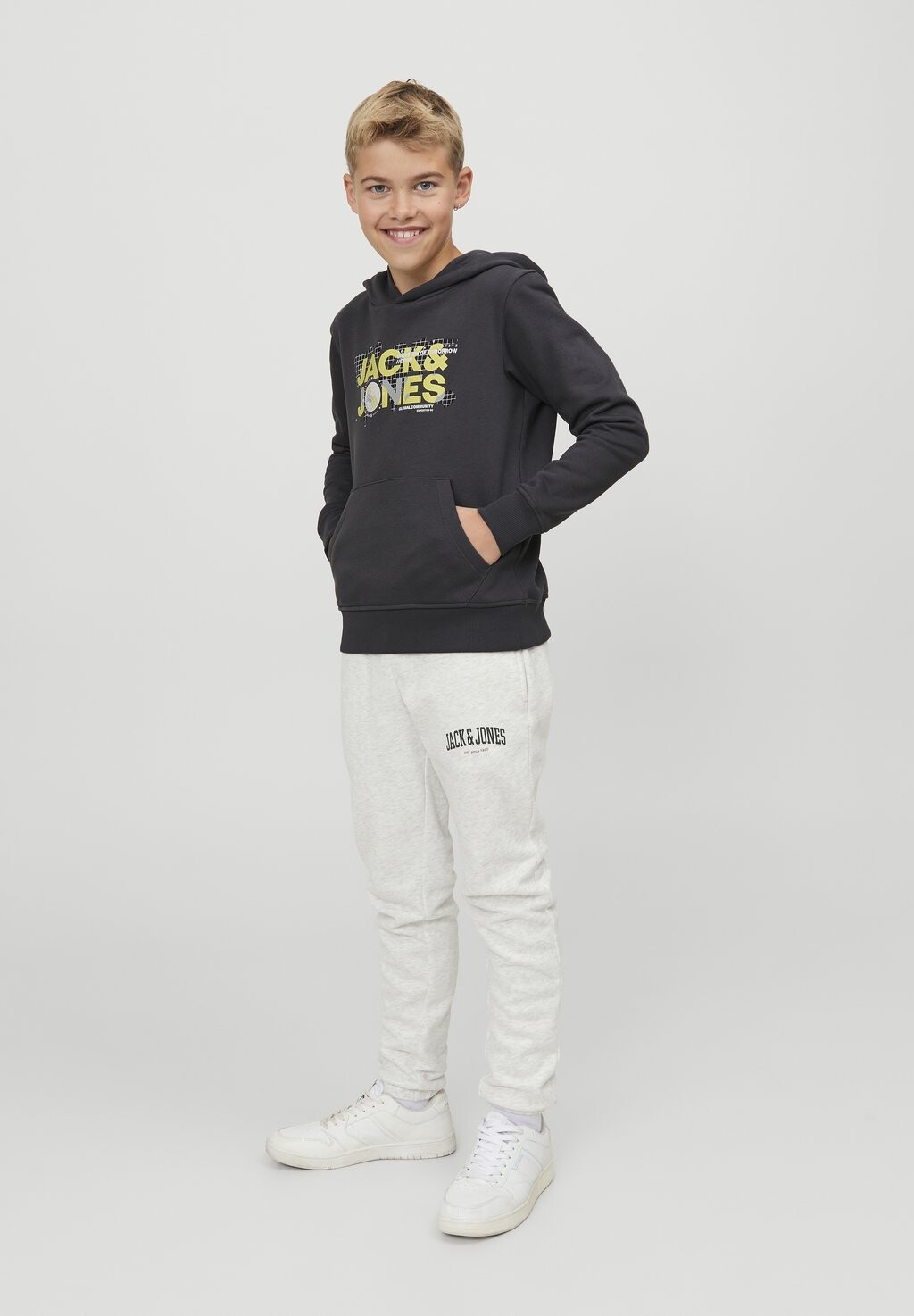 

Толстовка JCODUST HOOD Jack & Jones Junior, цвет asphalt
