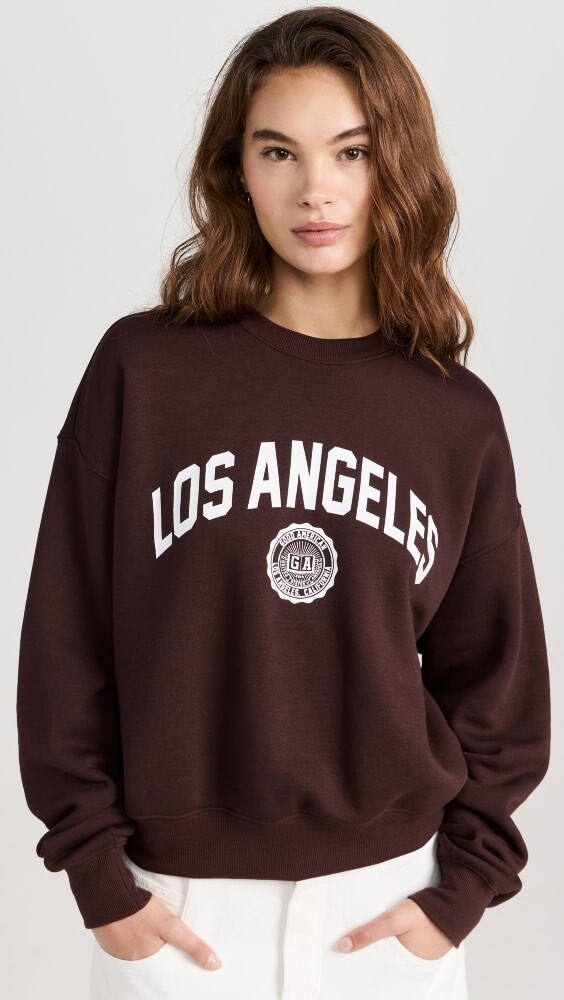

Толстовка Good American Brushed Fleece Graphic Crew Los Angeles