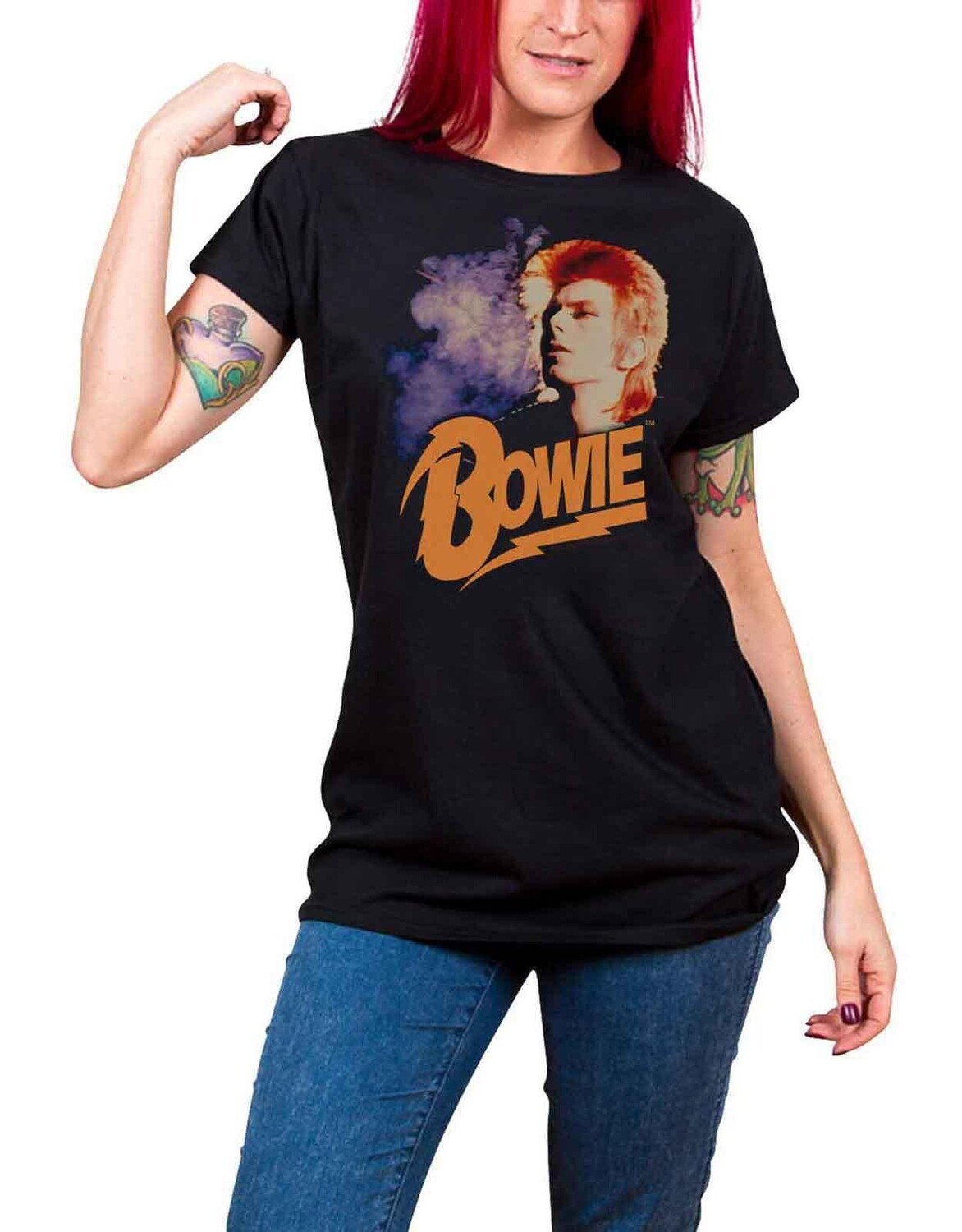 

Футболка скинни в стиле ретро Bowie David Bowie, черный
