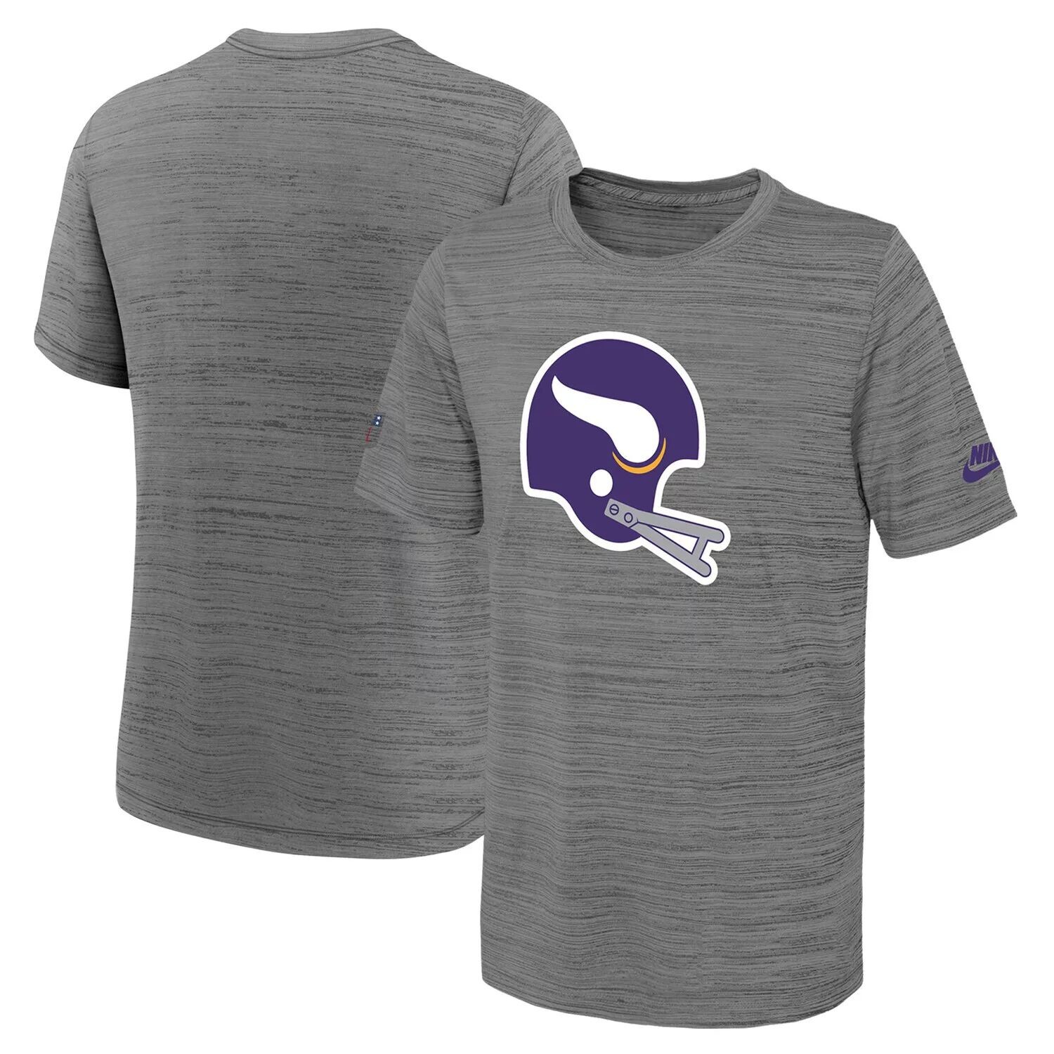 

Молодежная футболка Nike Heather Grey Minnesota Vikings Classic Velocity Performance Nike