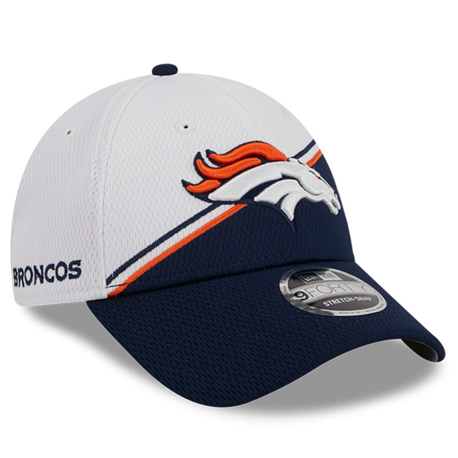 

Мужская регулируемая кепка New Era White/темно-синяя Denver Broncos 2023 Sideline 9FORTY