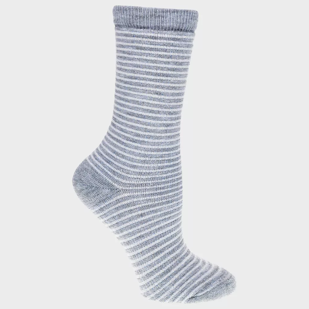 

Женские полосатые термоноски из смеси шерсти Alaska Knits средней толщины, цвет Light Gray/White