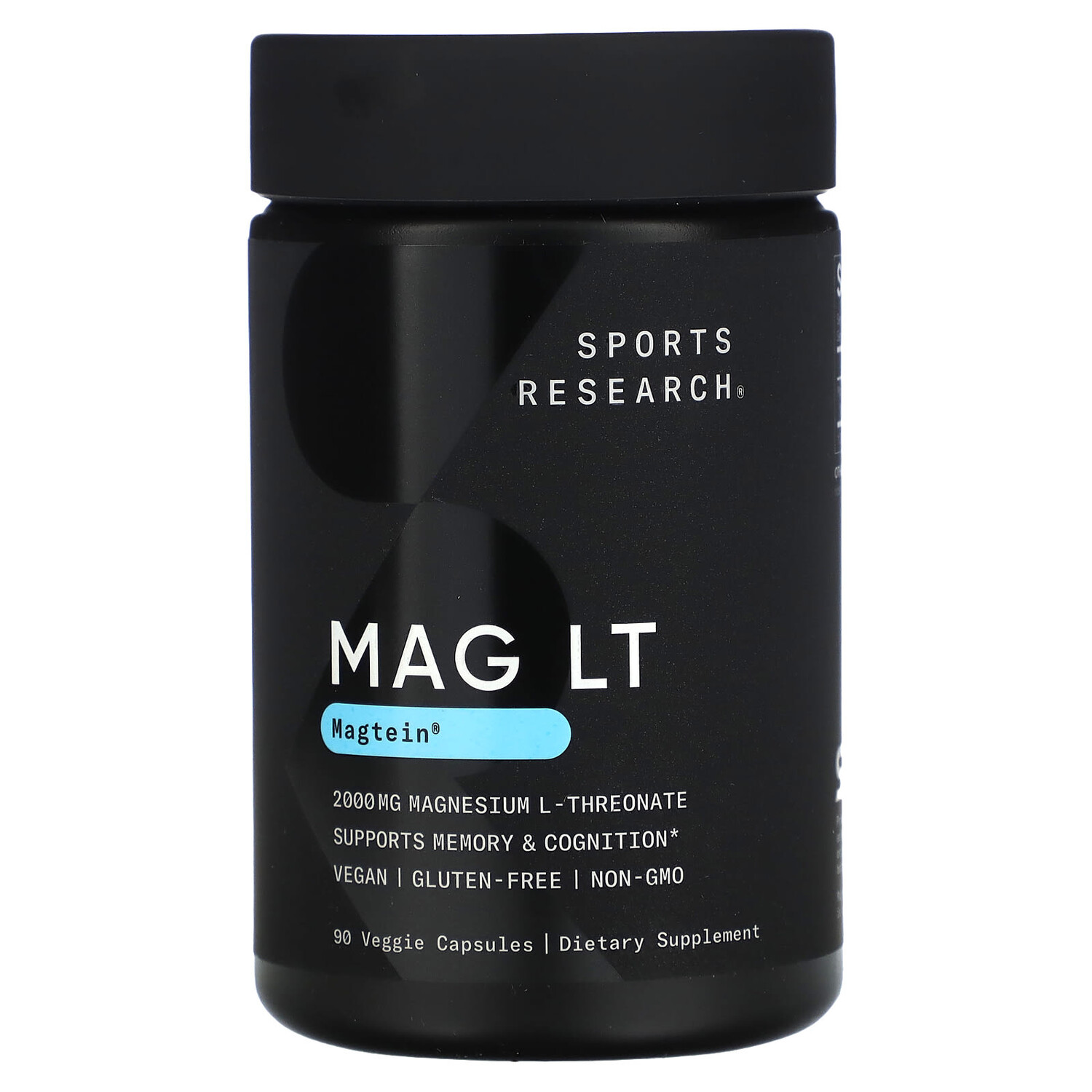 

MAG LT, Magtein, 2000 мг, 90 растительных капсул, Sports Research