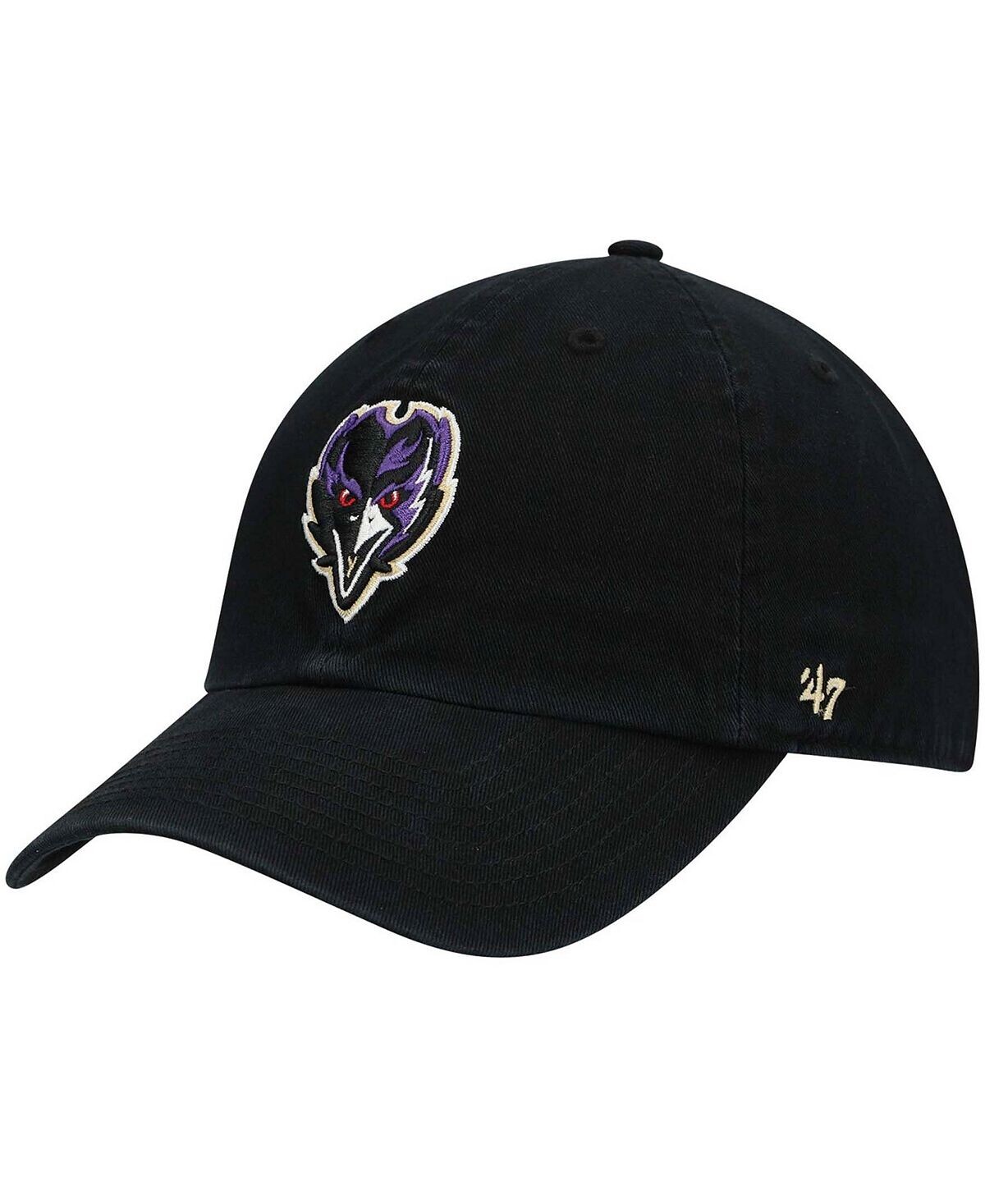 

Мужская черная регулируемая кепка с альтернативным логотипом Baltimore Ravens Clean Up '47 Brand
