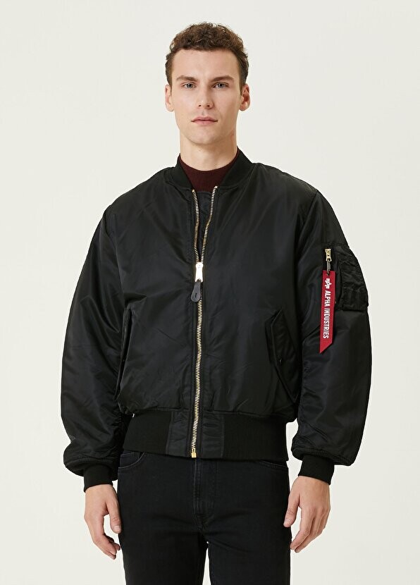 

Черно-оранжевый двусторонний бомбер Alpha Industries, Черный