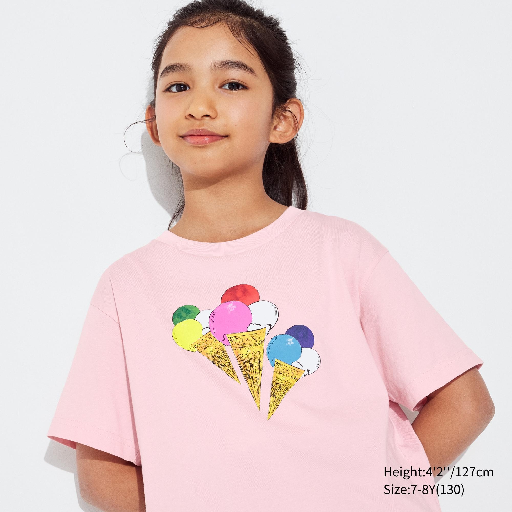 Ut archive ny pop art ut детская футболка с графическим принтом UNIQLO, розовый