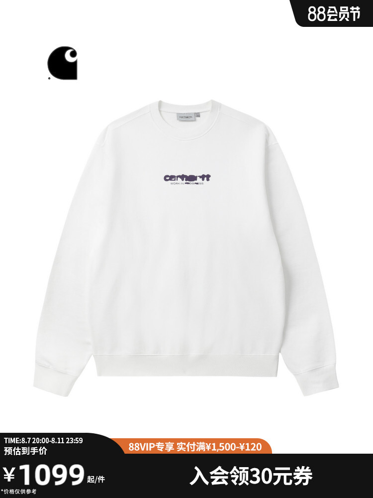 

Толстовка мужская Carhartt WIP с буквенным принтом, черный