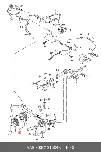 Помпа, водяной насос VW VAG 03C 121 004K