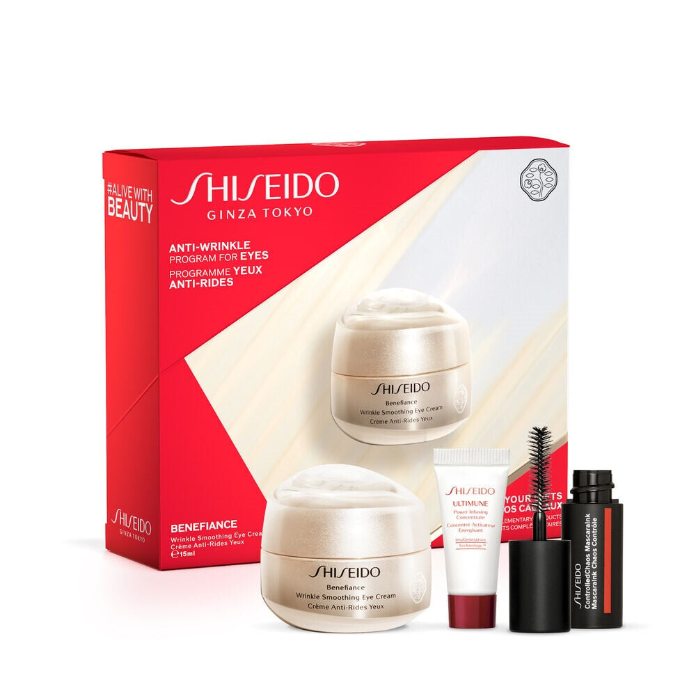 

Shiseido Набор против морщин для кожи вокруг глаз Benefiance Wrinkle Smoothing Eye Cream 15ml + Ultimune Power Infusing Concentrate 5ml + ControlledChaos MascaraInk 01 Black 4ml