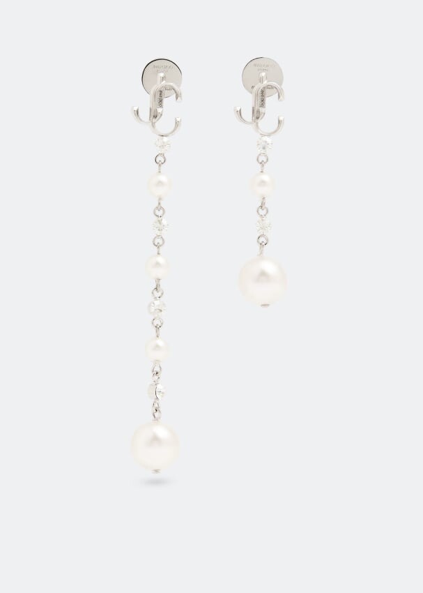 

Серьги JIMMY CHOO Pearl Drop earrings, серебряный