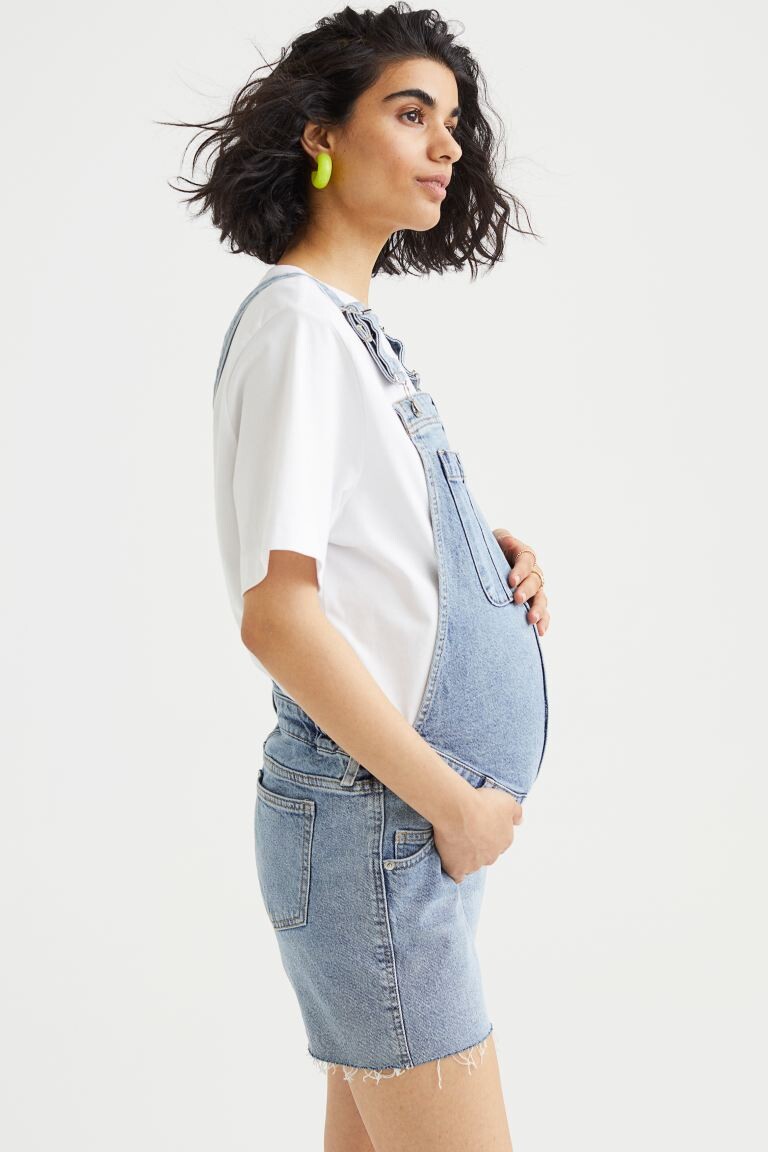 

МАМА Комбинезон шорты H&M, синий деним