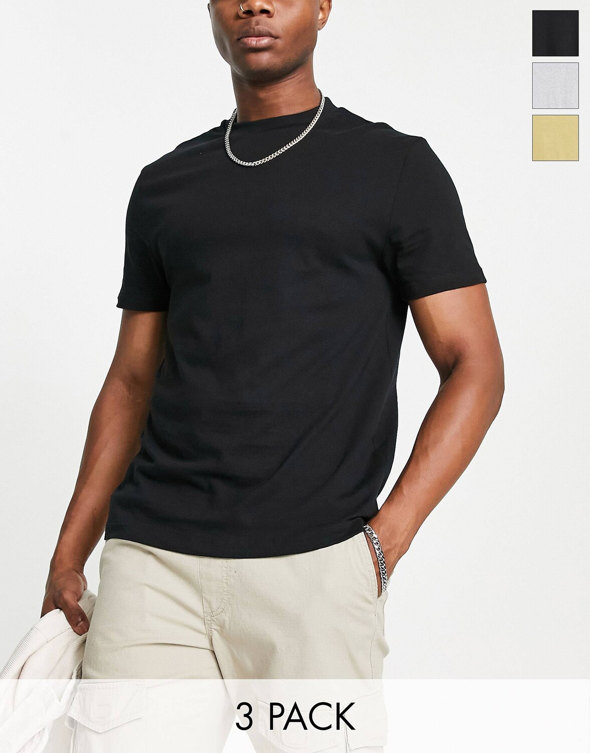

Разноцветная футболка с круглым вырезом ASOS DESIGN 3