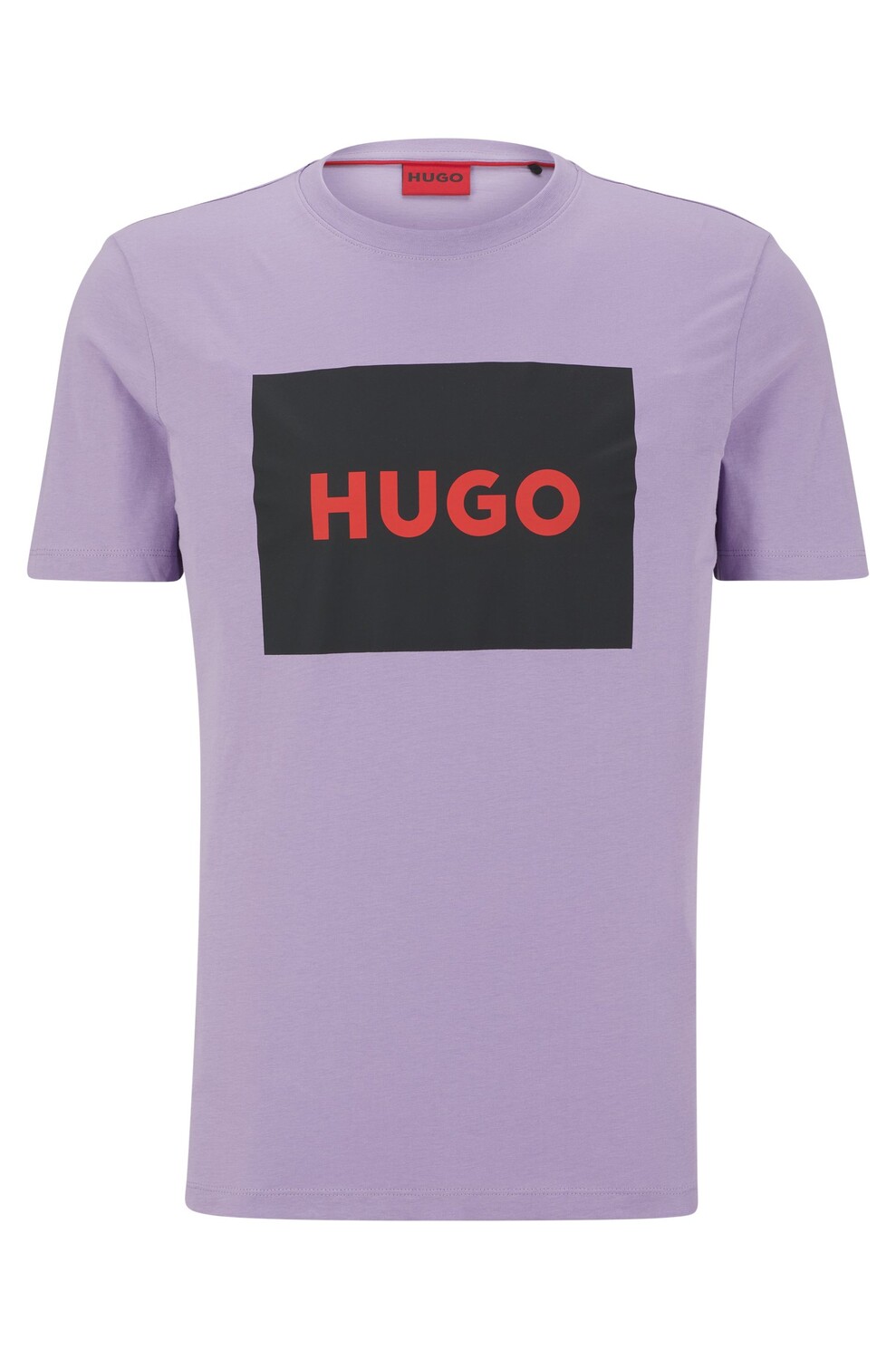 

Футболка Hugo Crew-neck In Cotton Jersey With Box Logo, фиолетовый