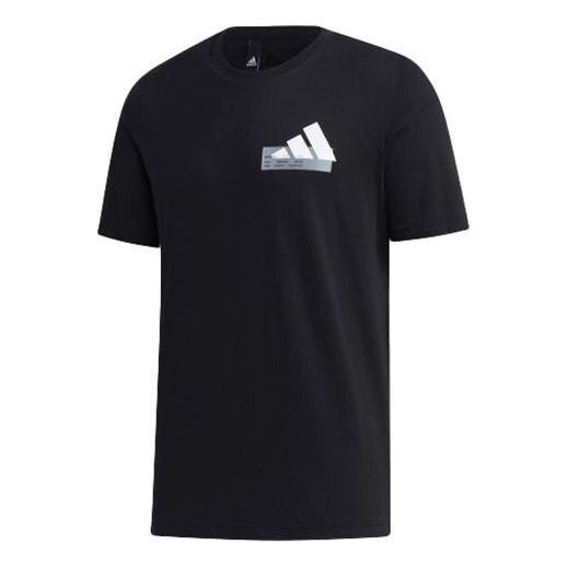 

Футболка Adidas Mh Gfx T Bos logo Printing Sports Round Neck Short Sleeve Black, Черный