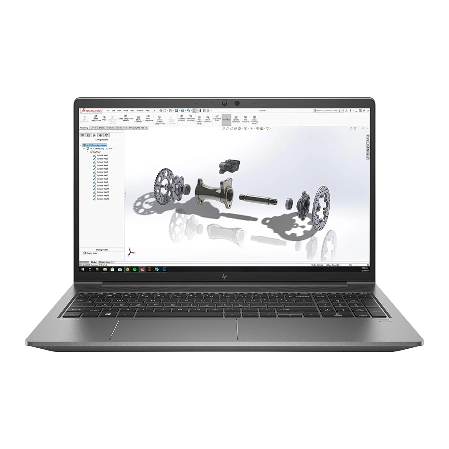 Ноутбук HP ZBook Power G7 15.6" Full HD 8ГБ/256GB, серый, английская клавиатура - фото