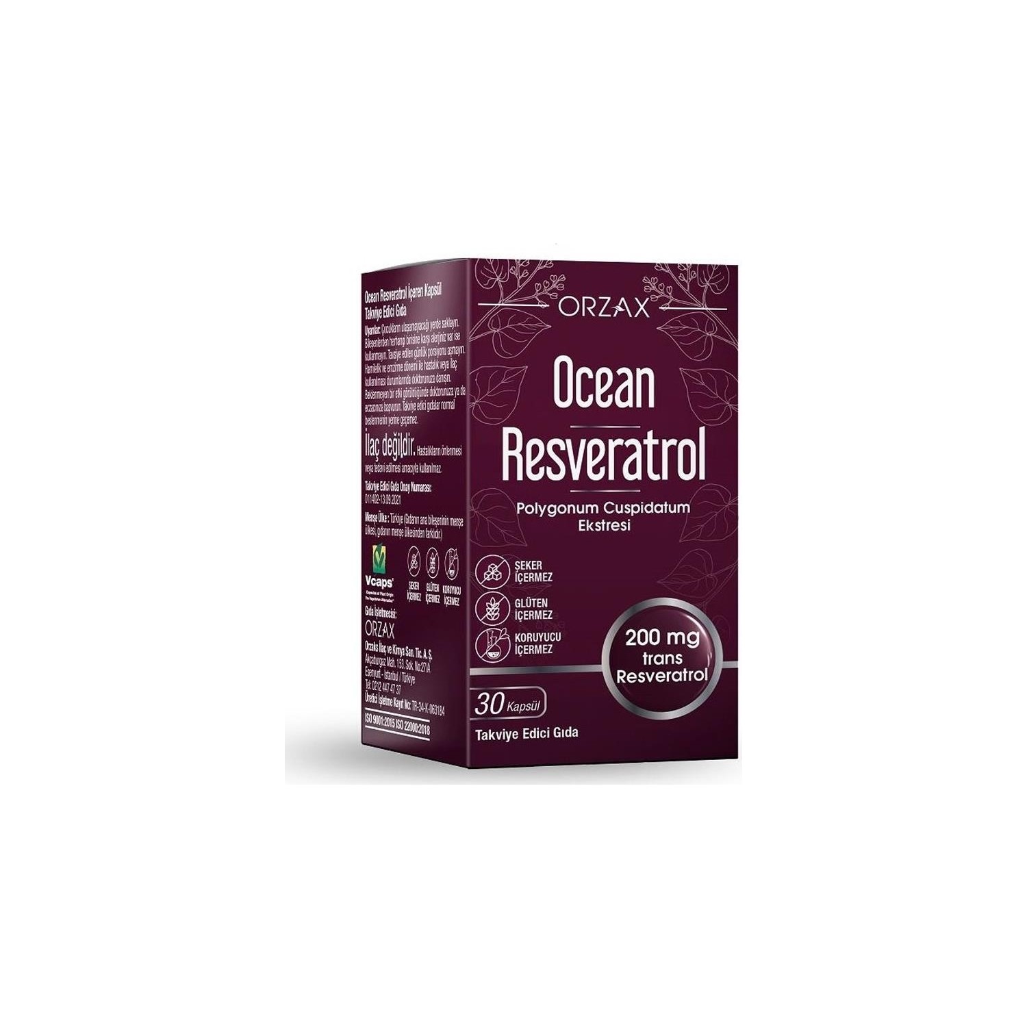 Пищевая добавка Orzax Ocean Resveratrol, 30 капсул