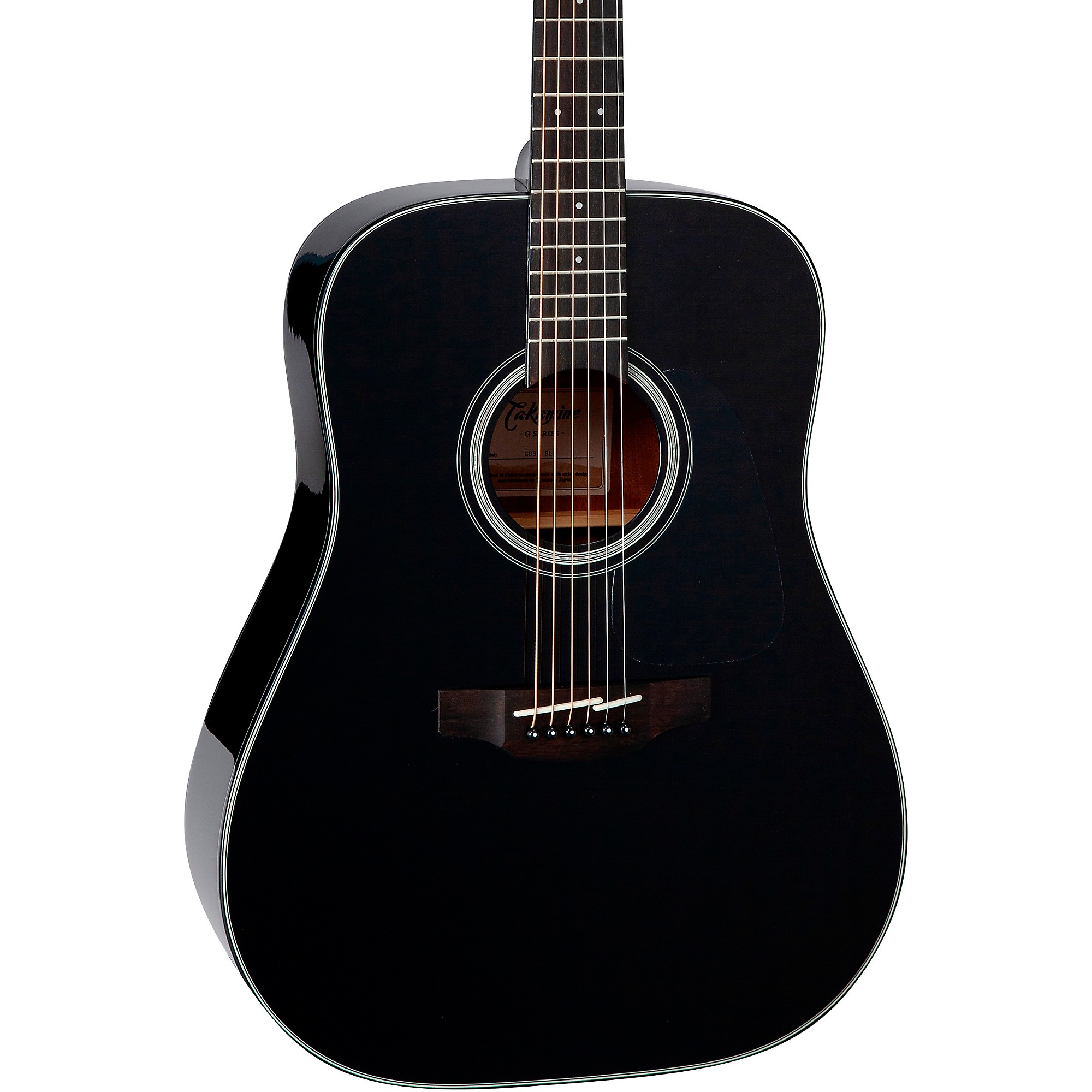 Акустическая гитара Takamine G Series Dreadnought Solid Top, глянцевая, черная