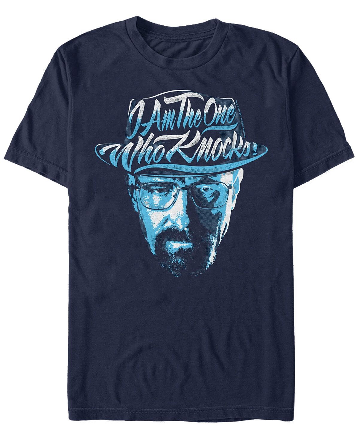 

Мужская футболка с коротким рукавом i am the one who knocks blue hue portrait Fifth Sun, синий