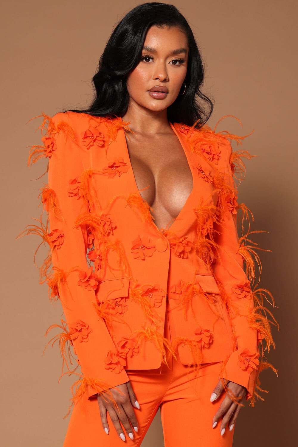 

Блейзер Fashion Nova B52337, оранжевый