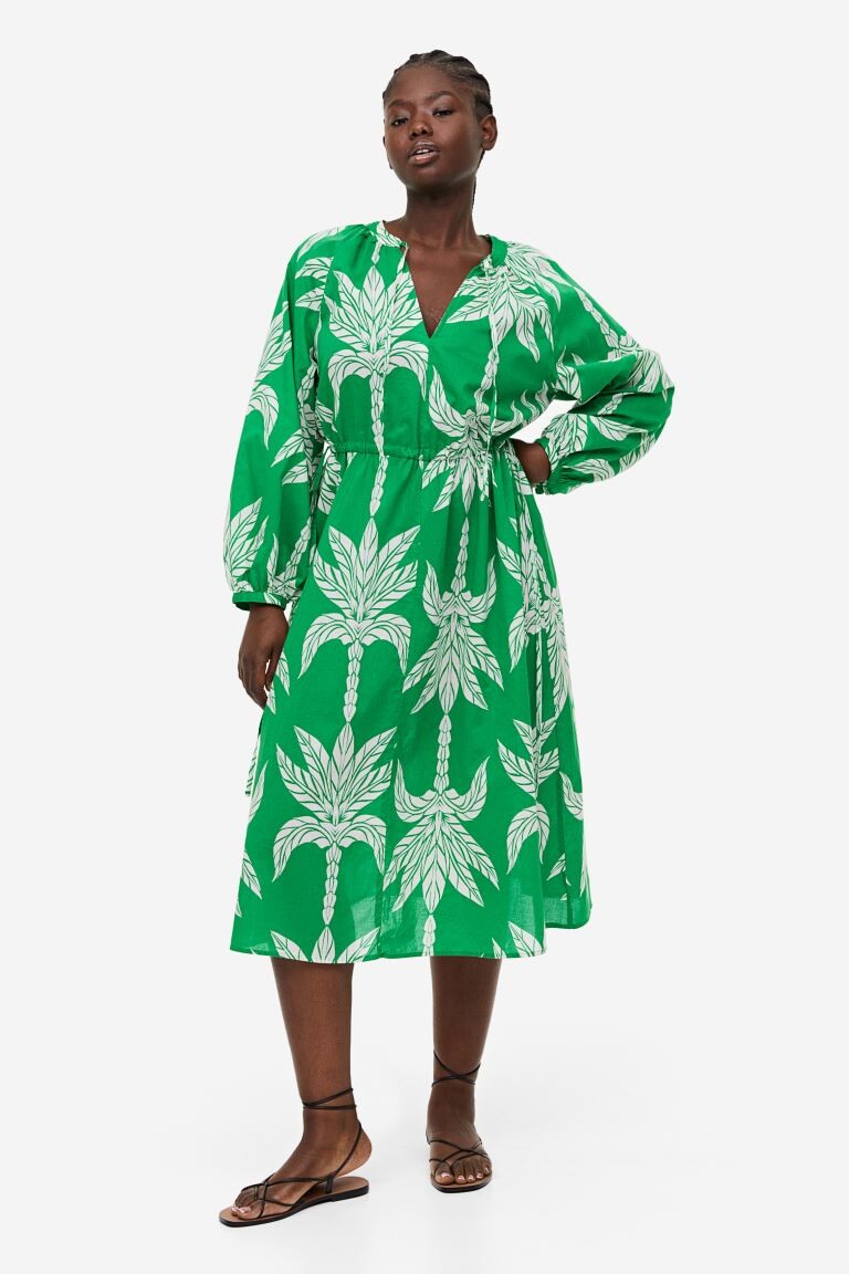 

Платье из хлопка и кружева H&M