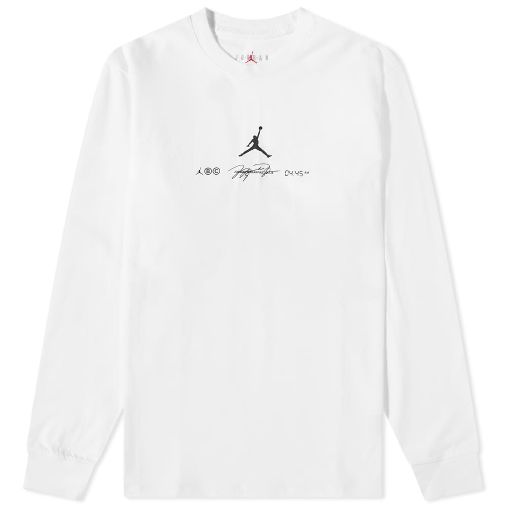 

Мужская футболка с длинным рукавом Nike Air Jordan Sport Graphic, бело-черный