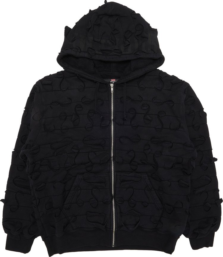 

Толстовка Supreme x Griffin Zip Up Hooded Sweatshirt 'Black', черный