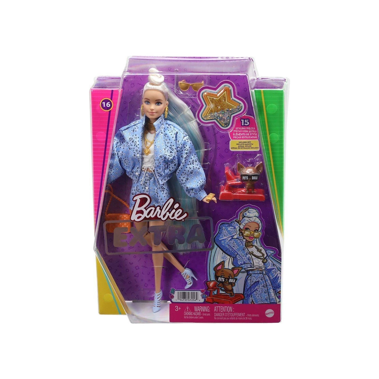 

Кукла Barbie Extra в синем костюме HHN08