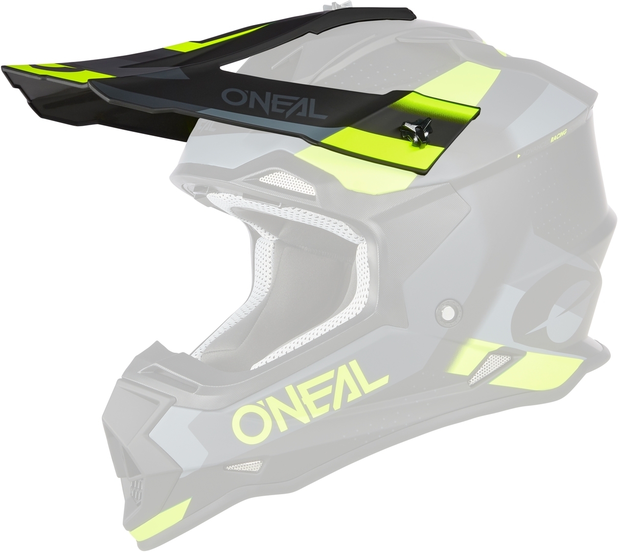 Козырек шлема Oneal 2Series Spyde, черный/желтый цена и фото
