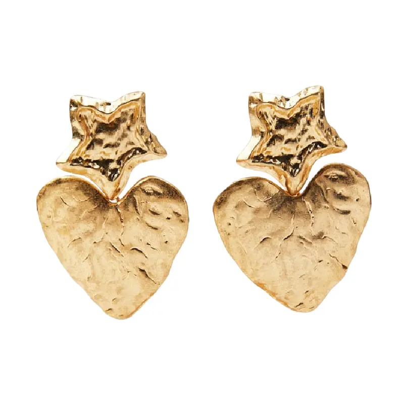 

Серьги Zara Heart And Star, золотистый