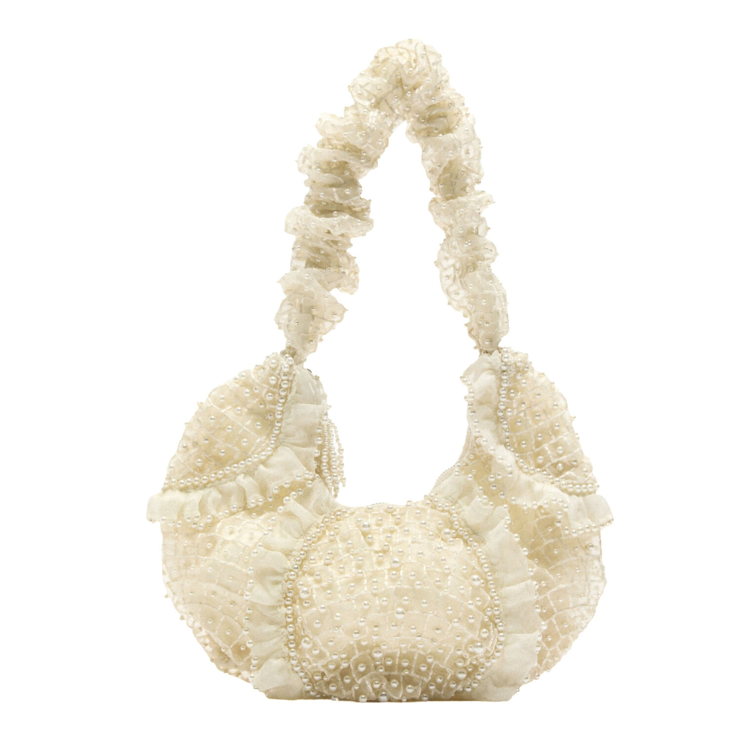 

Сумка Zara Beaded Shoulder, белый