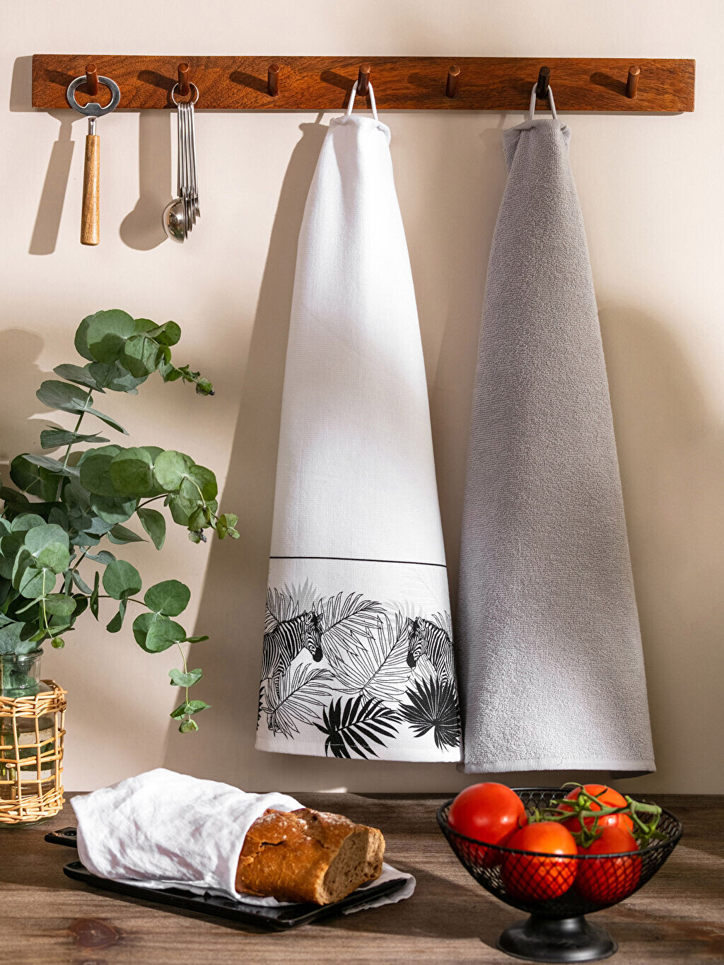

Полотенце для сушки с принтом Zebra, 2 упаковки, 40x50 см LCW Home