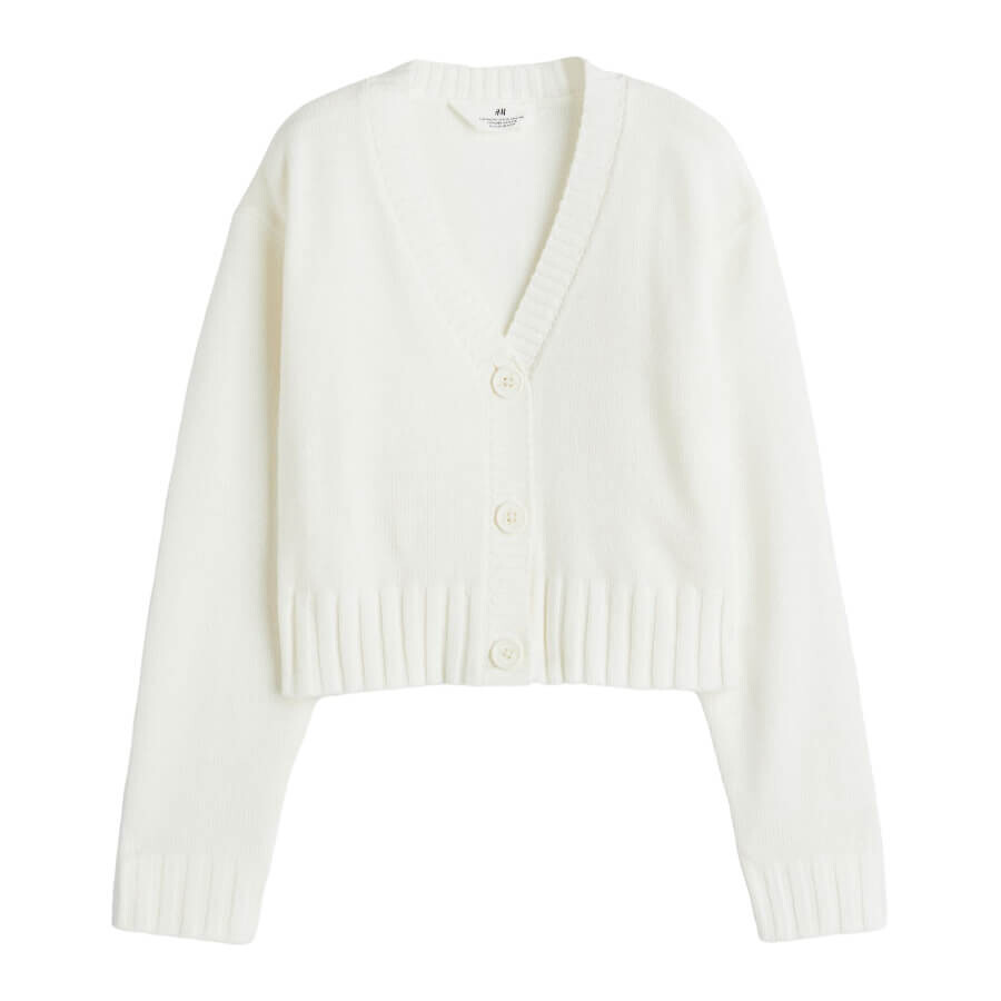 

Кардиган H&M Knitted, кремовый