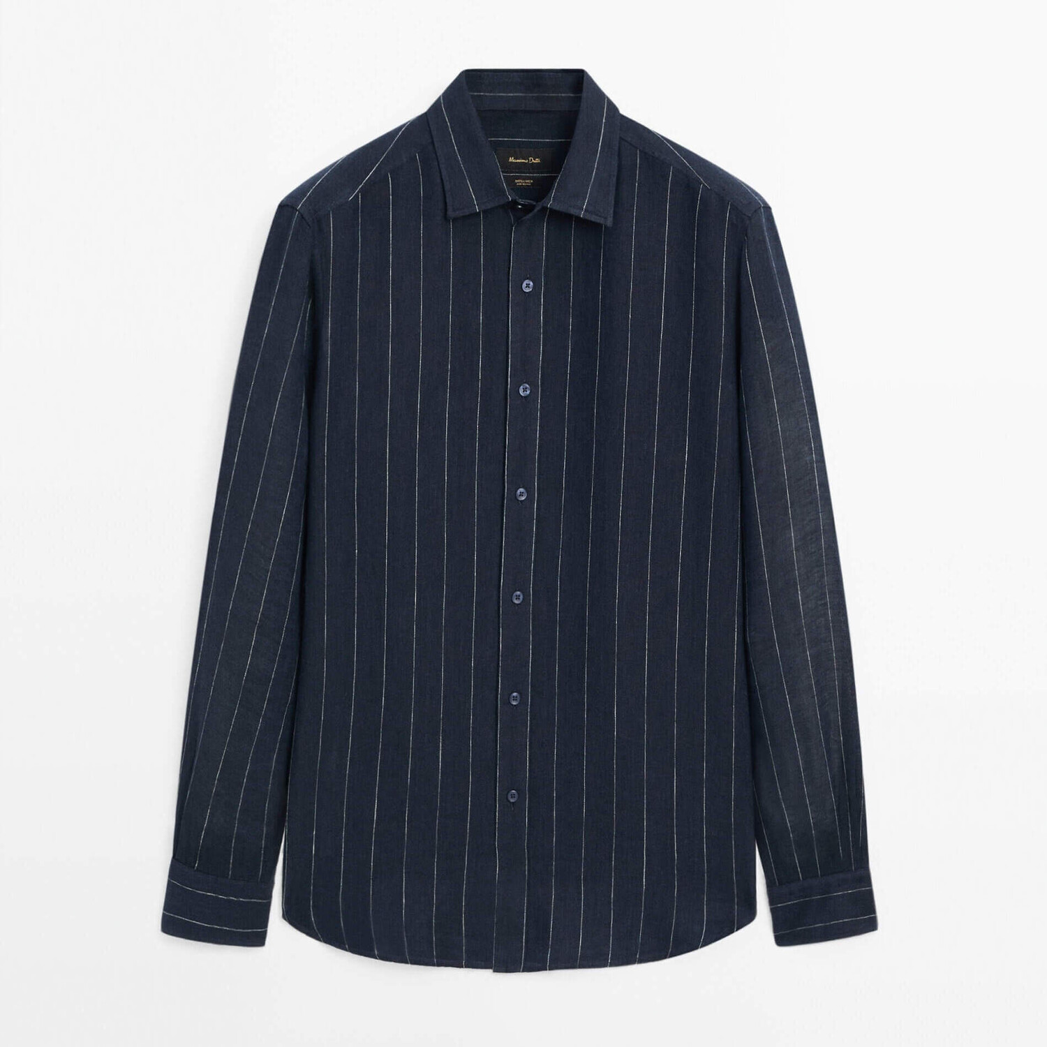 

Рубашка Massimo Dutti 100% Linen Striped, синий